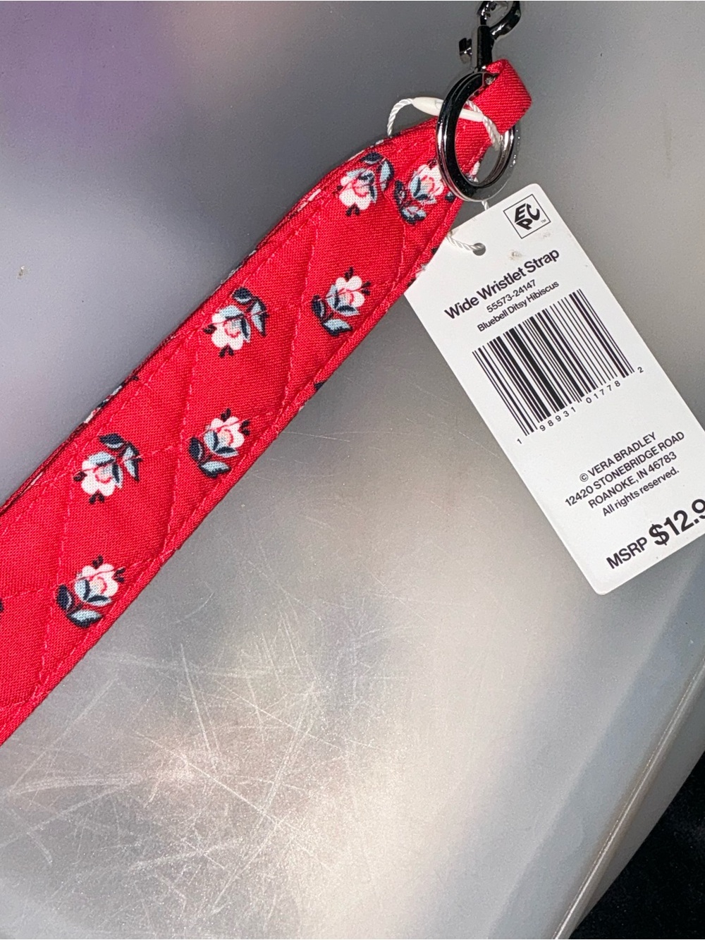 Vera Bradley x Target Red Floral Wristlet Strap